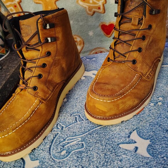 BRUNT MENS LEATHER WORK BOOTS - Picture 2 of 10